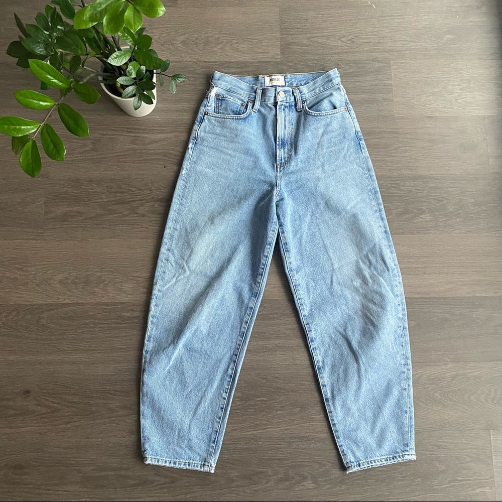AGOLDE Balloon Ultra High Rise Curved Taper Jeans in Wash “Revival”
